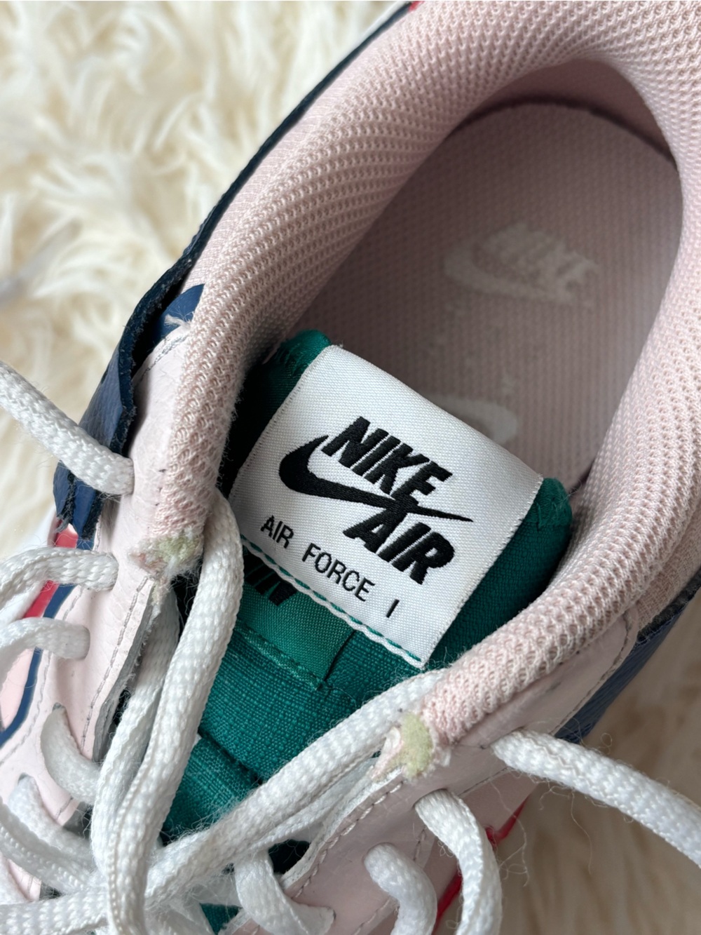 Nike AF1 Shadow Mystic Navy Multicolor Sneakers Women’s 8.5 - Picture 6 of 9
